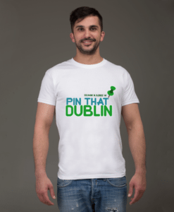 dublin pin t-shirt white male