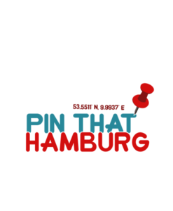hamburg pin white illustation