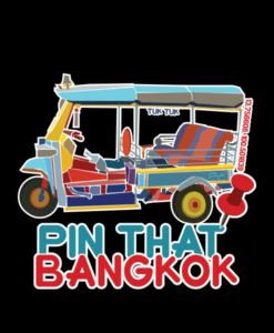 Tuk Tuk Bangkok Illustration Black