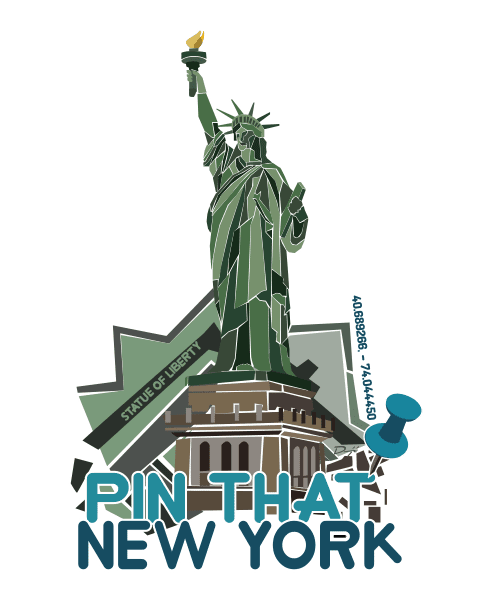 Statue of Liberty NYC Illustration White