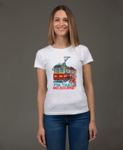 Melbourne Tram T-Shirt Female White